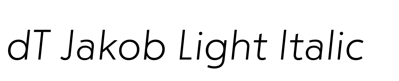 dT Jakob Light Italic